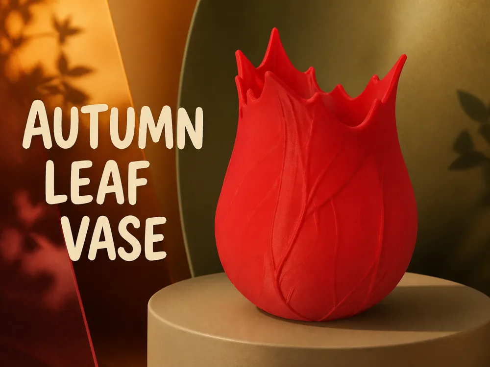 Jarrón decorativo: Autumn Leaf Vase | Fall Home Decor No Supports. Referencia del modelo original.