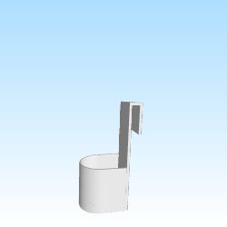 Toothbrush holder shower glass