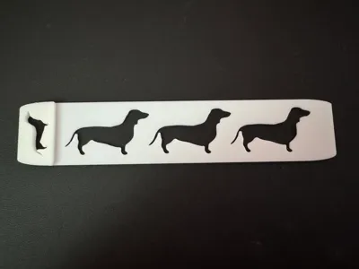 Dachshund bookmark with dog silhouettes