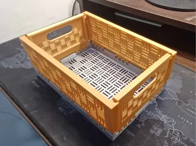 Foldable storage box (can be one-piece or assembled)