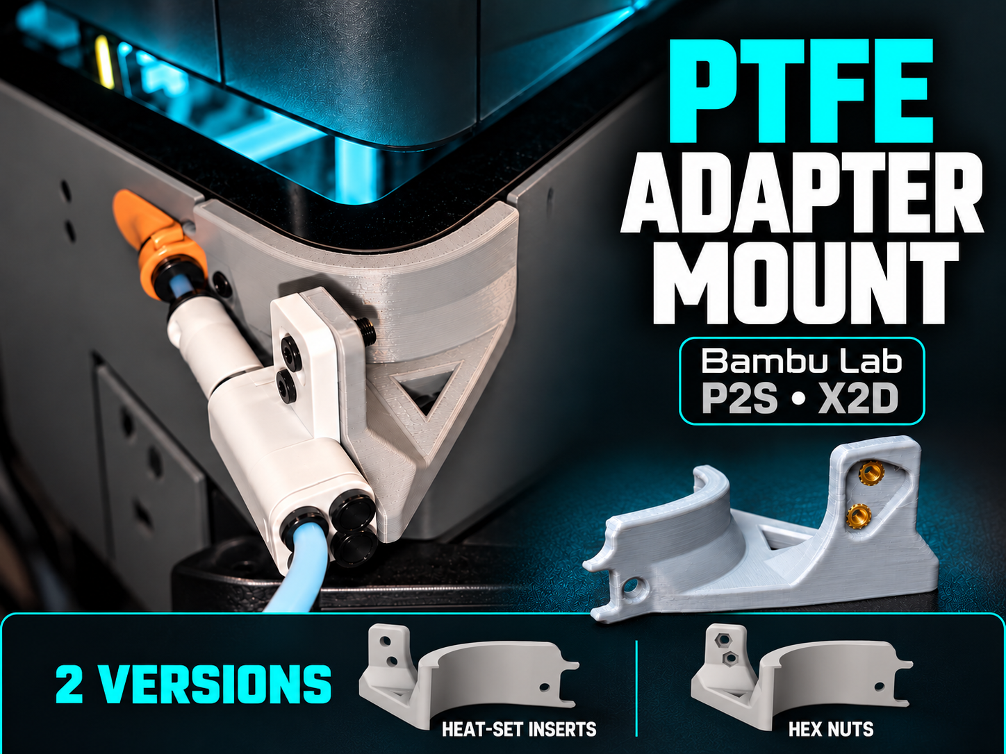 4-in-1 PTFE Adapter Mount- P2S/ X2D - 1