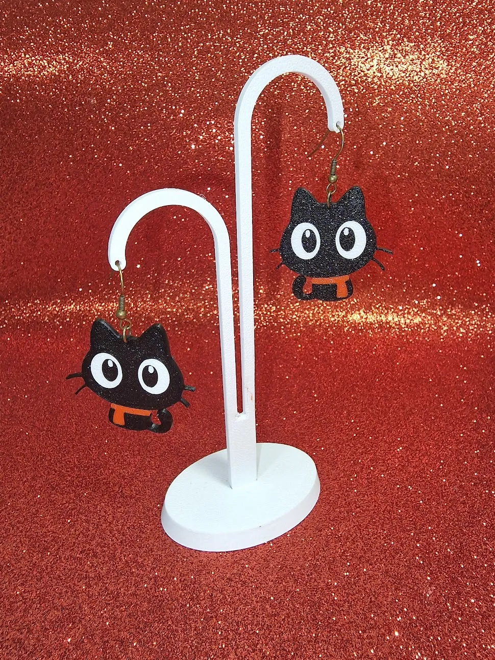 A sweet kitten earrings view 3
