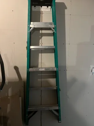 Recycle bin and ladder wall bracket 