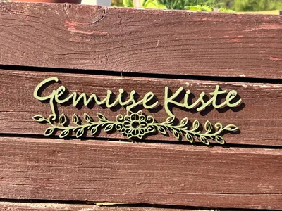 Vegetable Crate - Decorative Line Art Sign