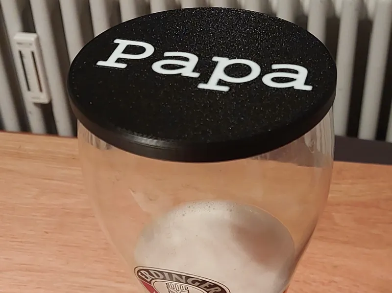 Deckel für Weizenbierglas