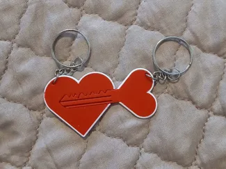 Heart Key Keychain for Couples
