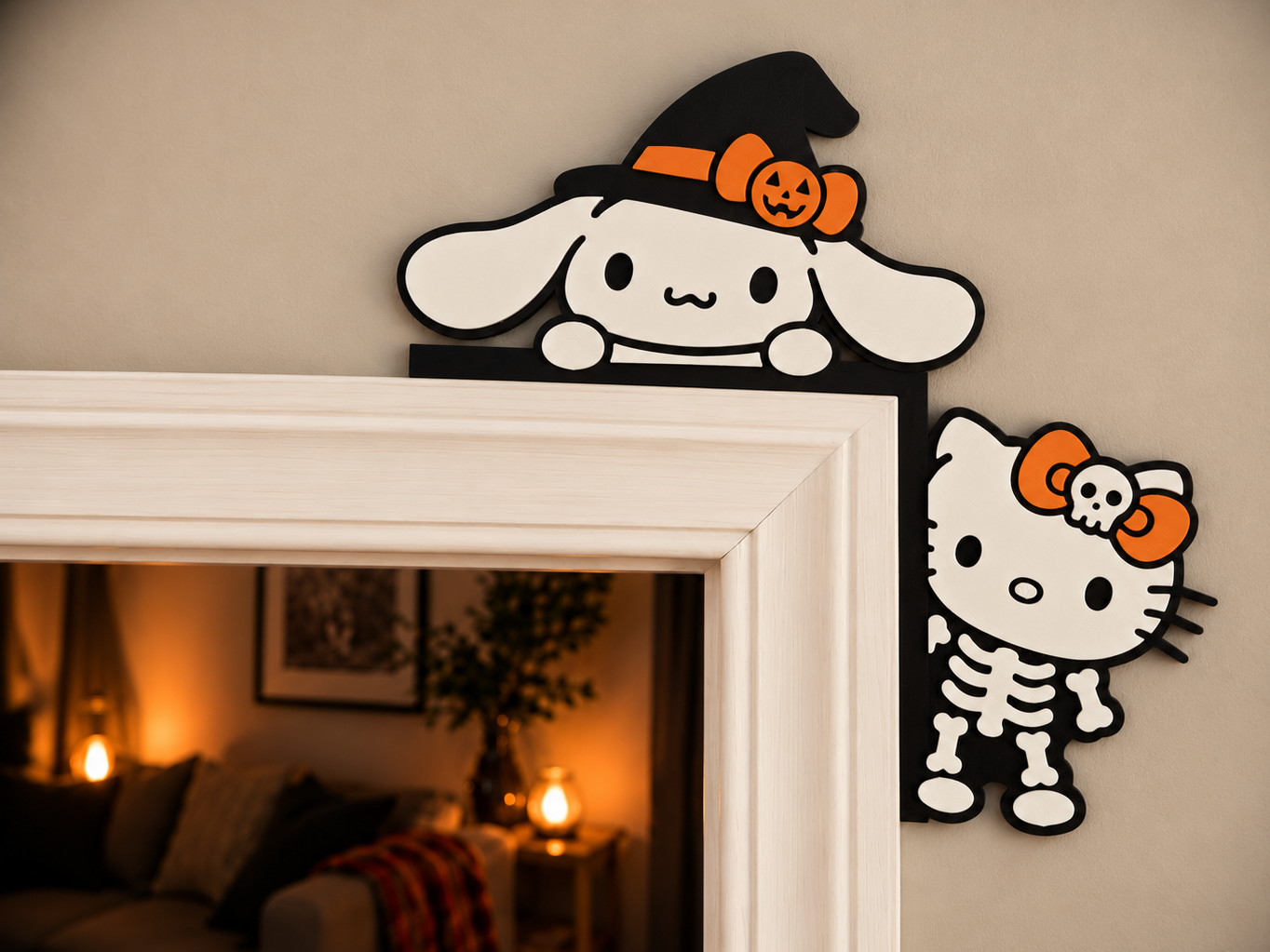 Hello Kitty + Cinnamoroll Halloween Door Corner 3D model