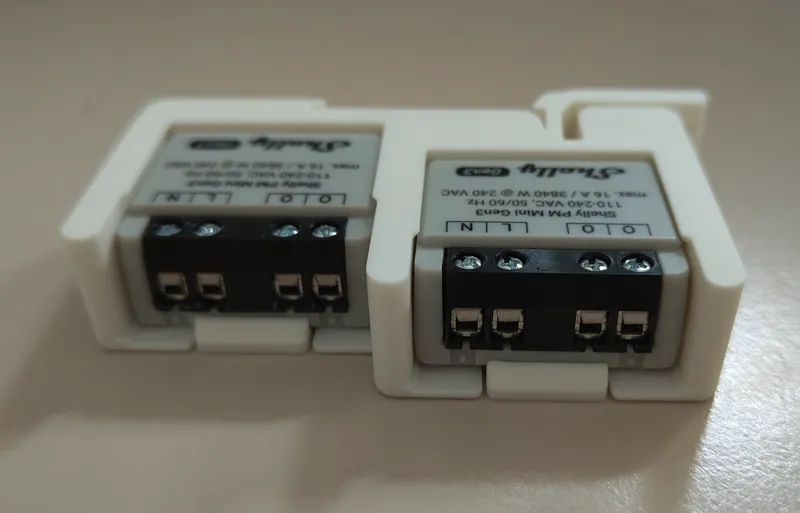 Shelly Mini dual DIN Rail mount