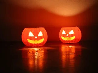 JACK O LANTERN PLA look at description! TEA CANDLE