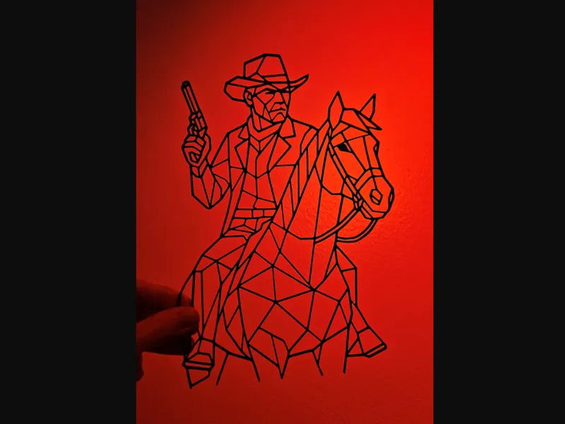 Cowboy (Arthur Morgan) – Geometric Wall Art