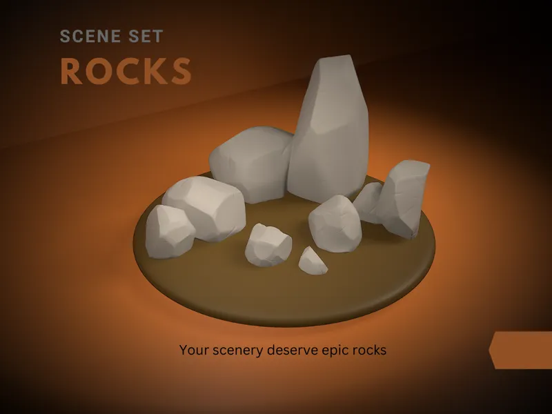 Rock Scenery Set for Photos Dioramas Miniatures