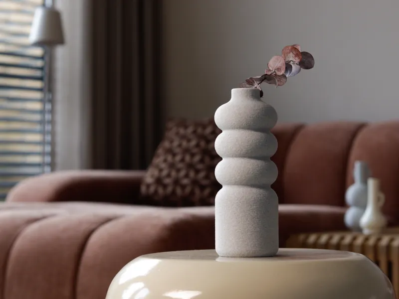 Japandi Vase ZARA - Minimalist Wavy Design