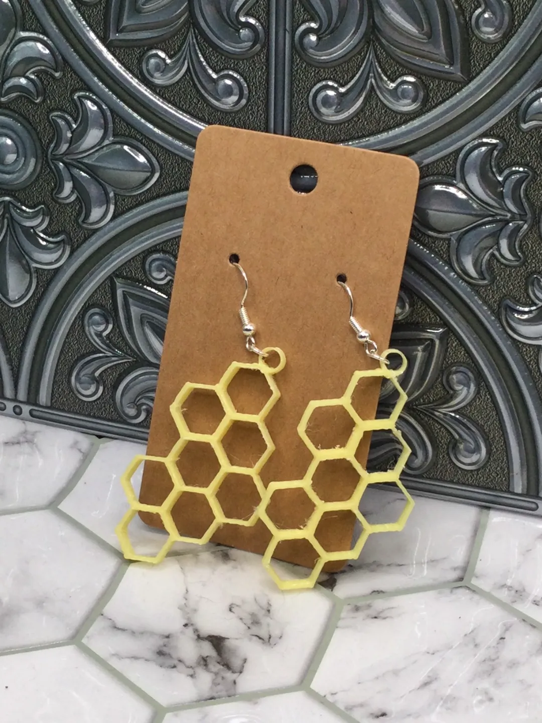 Honeycomb Earrings view 4