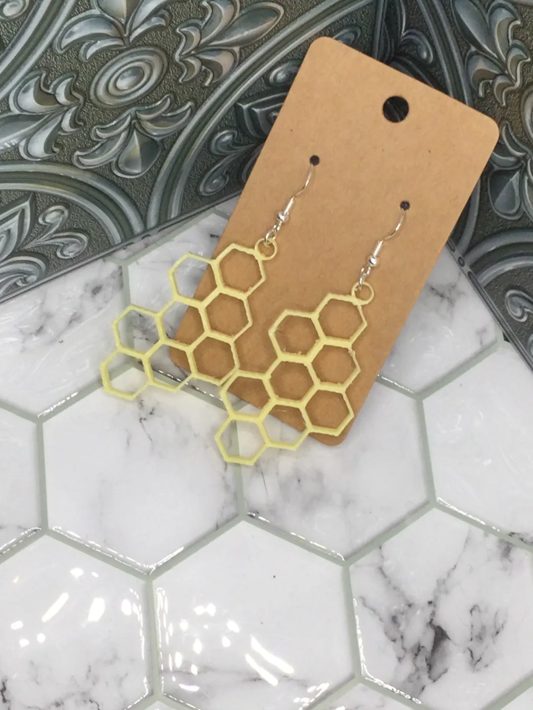 Honeycomb Earrings view 2