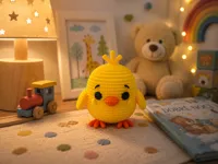 Cute Knitted Baby Chick mini size