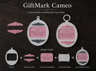 GiftMark Cameo – Customizable Wedding/Gift Tag