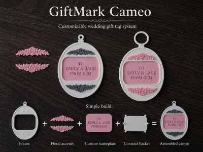 GiftMark Cameo – Customizable Wedding/Gift Tag