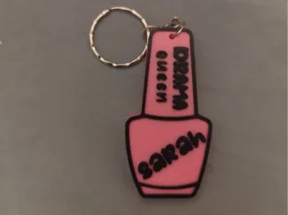 Llavero personalizado en forma de esmalte de uñas