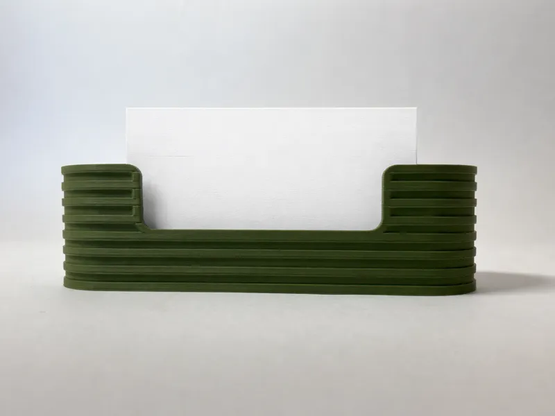 Modern Ribbed Business Card Holder