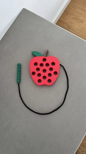 Letrero o emblema decorativo: Montessori Spielzeug Apfel & Wurm — vista de referencia 4
