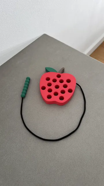 Letrero o emblema decorativo: Montessori Spielzeug Apfel & Wurm — vista de referencia 3