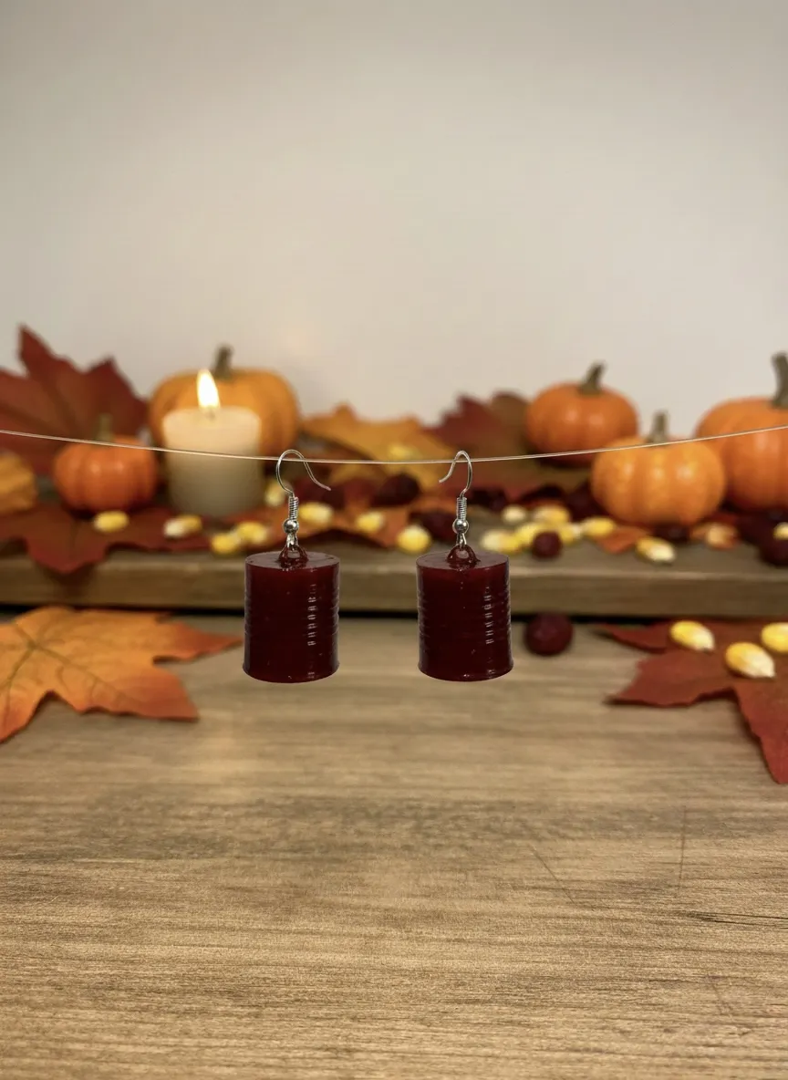 Cranberry Sauce Earrings view 2