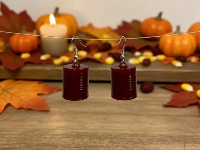 Cranberry Sauce Earrings