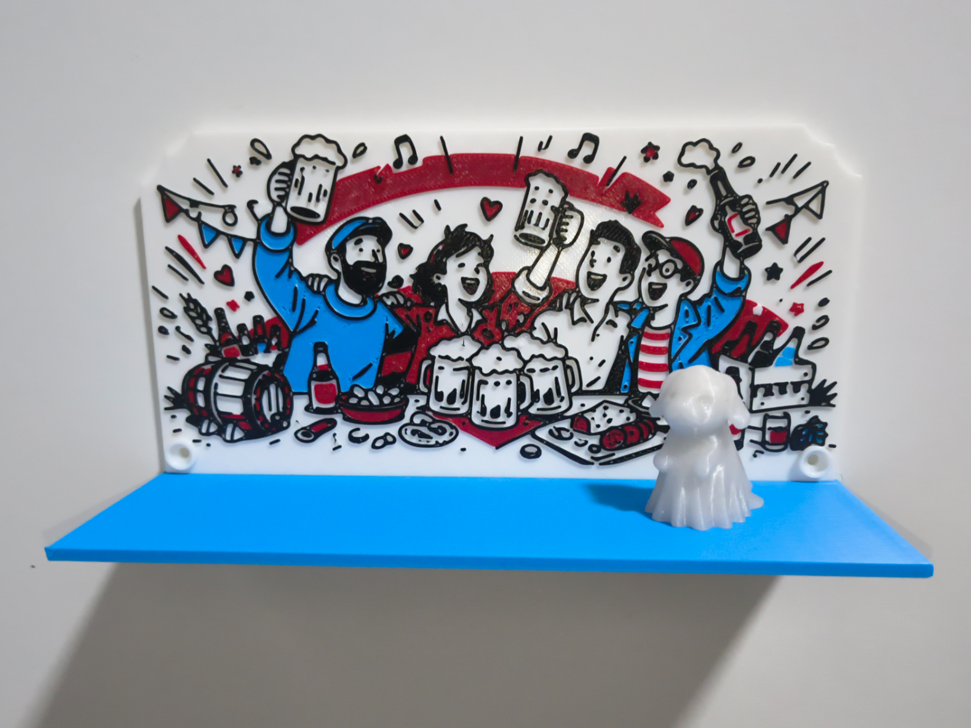 Wall Shelf Friends Herge style – Bar Decor