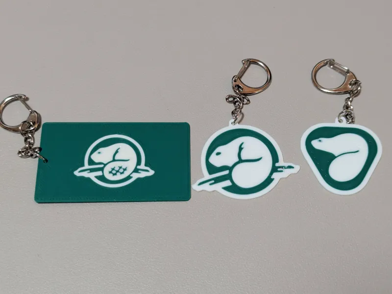 Park Canada Beaver Keychain, 3 types & 4 color set