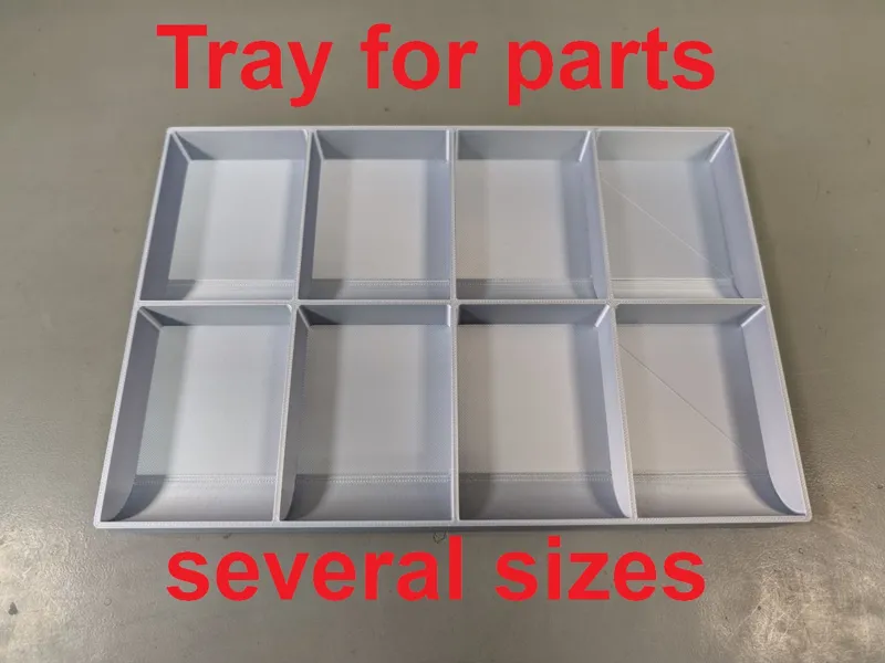 Tray for parts - multiple size