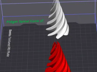 Large Spiral Fidget Cone