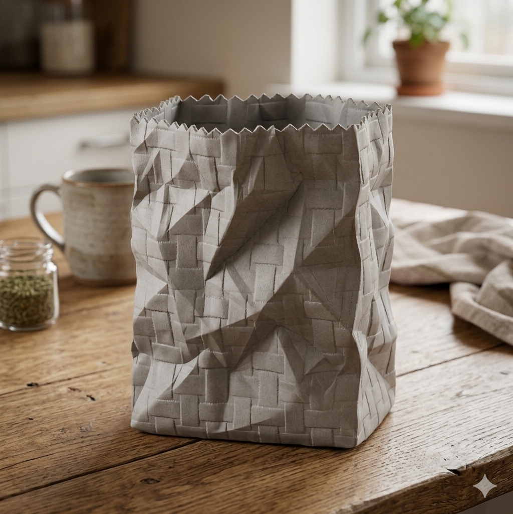 Miniatura 3 do modelo 3D Crumpled Paper Bag Pen Holder - Desk Organizer