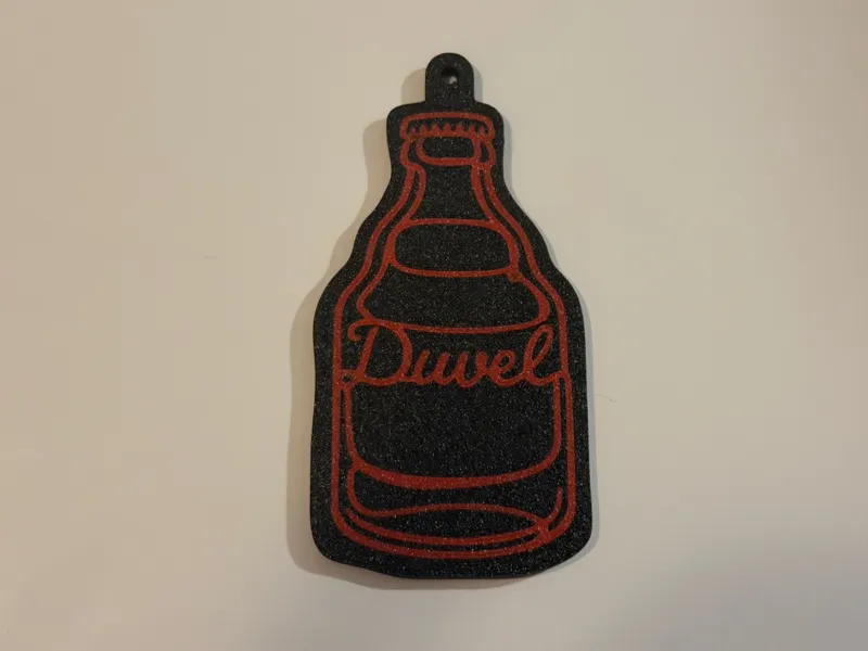 Duvel art Keychain Bottle