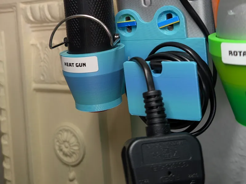 Hot air gun mount for skadis T-clip
