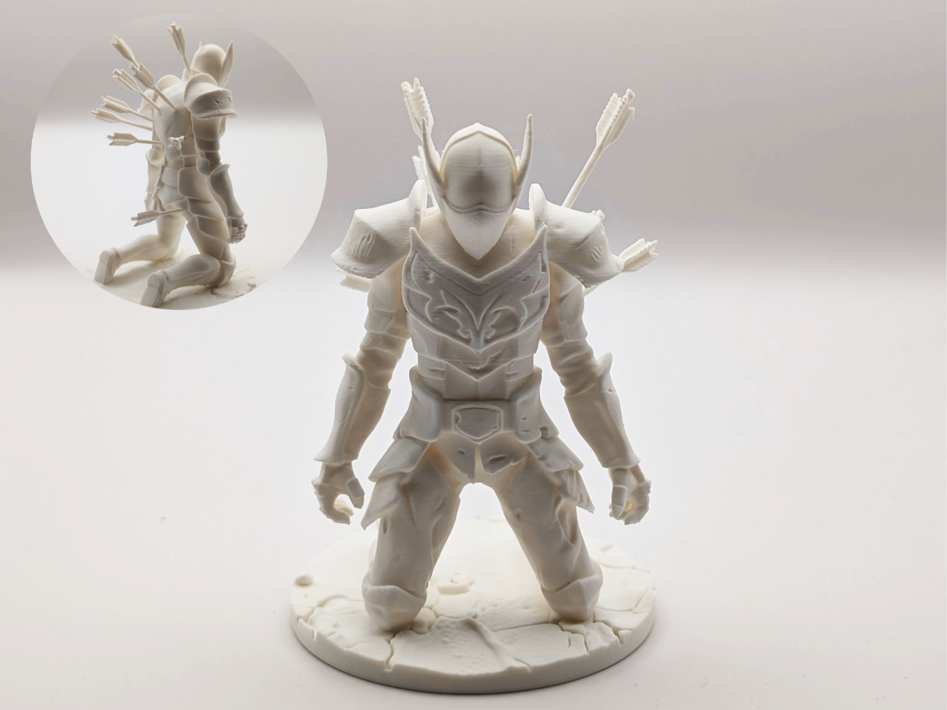 Kneeling Defeated Knight - High Detail Figure
