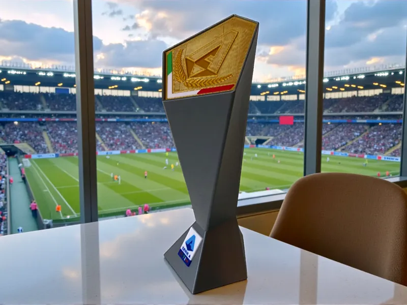 Italian soccer serie A TIM MVP trophy 