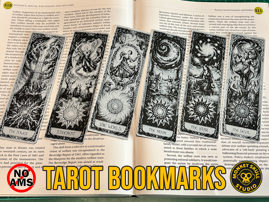 Tarot Bookmarks Set (22) | Hueforge B&W