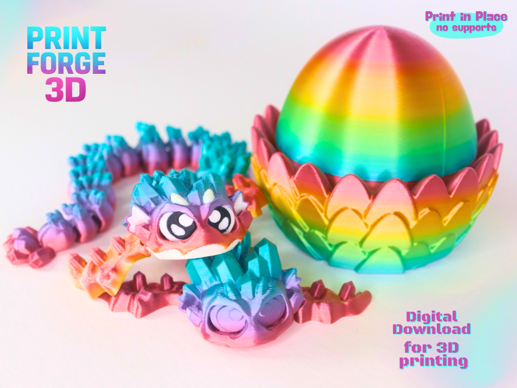 Crystal Dragon-Print in Place-No Support