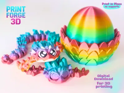 Crystal Dragon-Print in Place-No Support