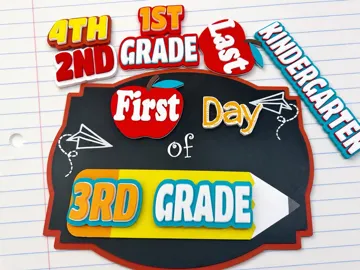 Letrero o emblema decorativo: First and Last Day of School Sign — vista de referencia 2
