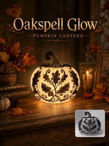 Accesorio de iluminación decorativa: Oakspell Glow - Ornated Pumpkin Lantern — vista de referencia 4