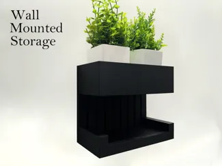 Wall Pot and Organizer with hidden fastening