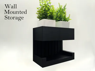 Wall Pot and Organizer with hidden fastening