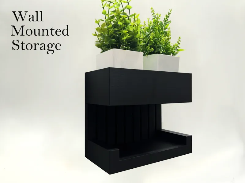 Wall Pot and Organizer with hidden fastening