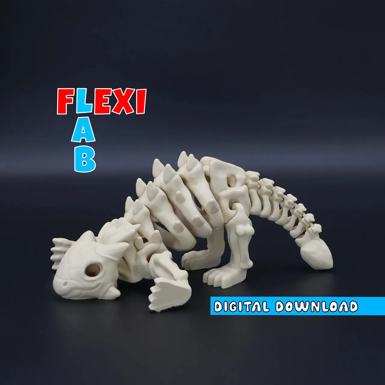 Flexi Dino Skelett Ankylosaurus Skeleton Dinosaur view 2