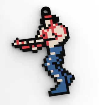 魂斗罗钥匙扣 Contra  Keychain