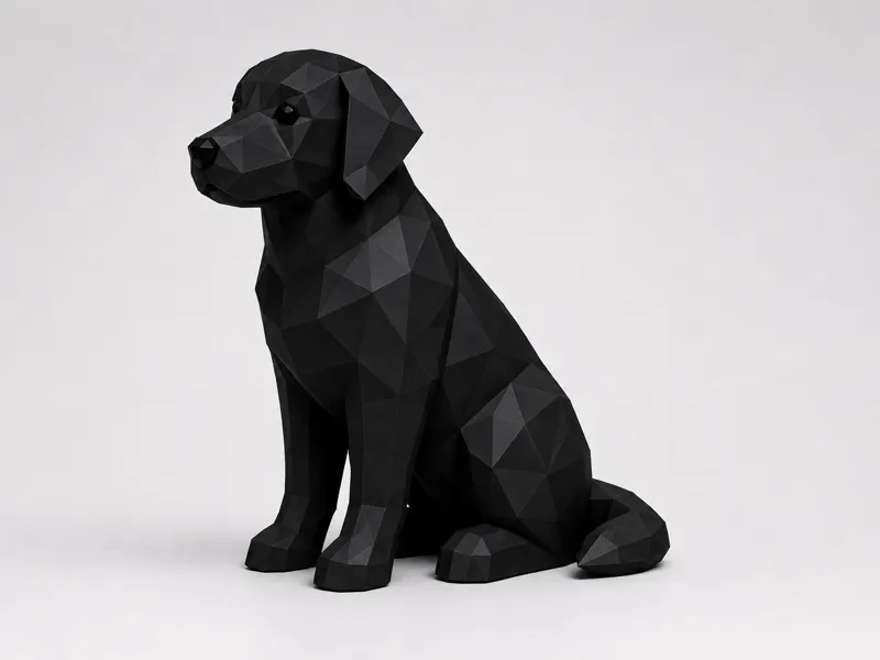 Golden Retriever decorative statue.