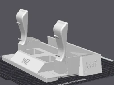 Wii stand with build in wiimote and nunchuck stand