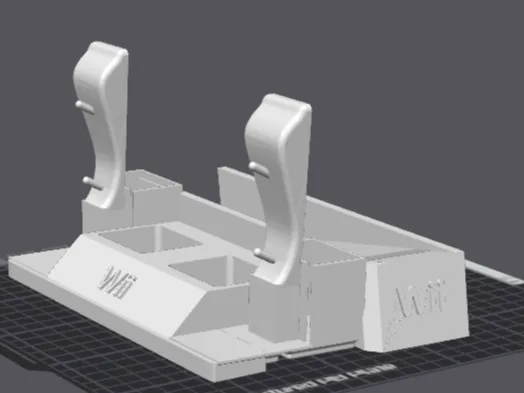 Wii stand with build in wiimote and nunchuck stand
