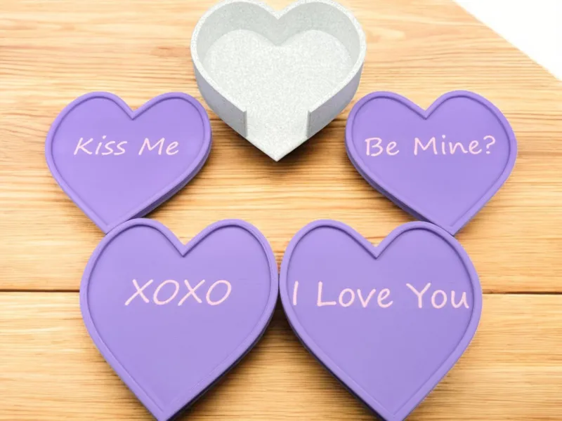 "Candy Heart" Coaster Set